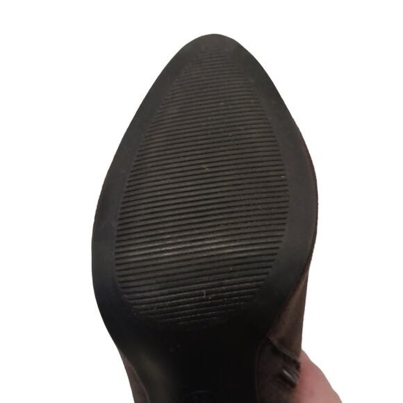 Faryl Roen Ankle Boots Sz 8.5 Maroon Colorblock Jeweled Cowgirl Boho Patchwork - Picture 16 of 16